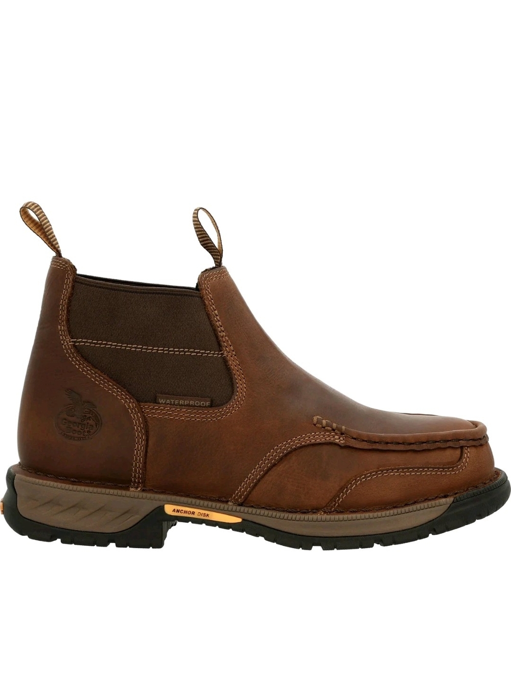 Men's Georgia Boot Athens 360 5" Chelsea Work Boots, Brown, 12 2E Wide US